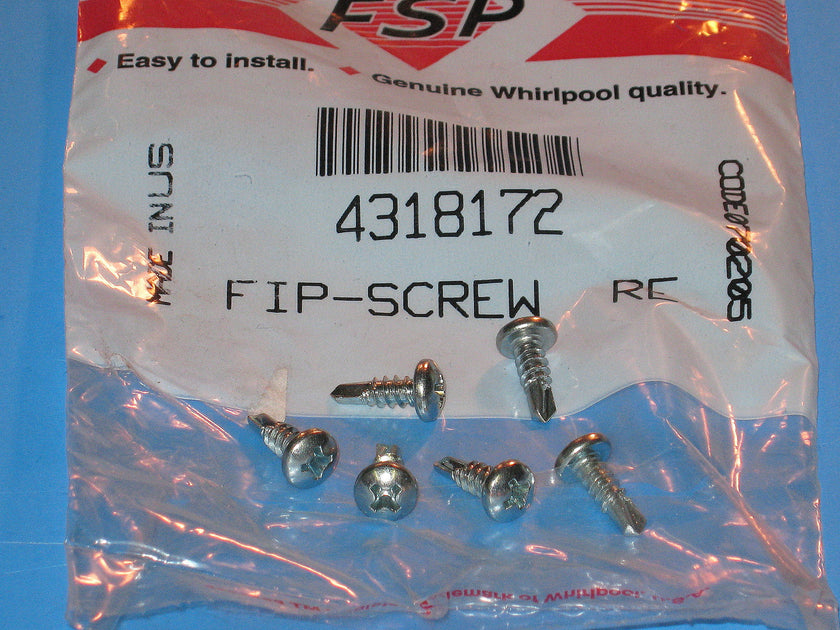 Whirlpool Refrigerator Foamed-In Panel Screw, Part# 4318172