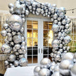 Silver Laser Disco Foil Balloons – Party Decoration Set