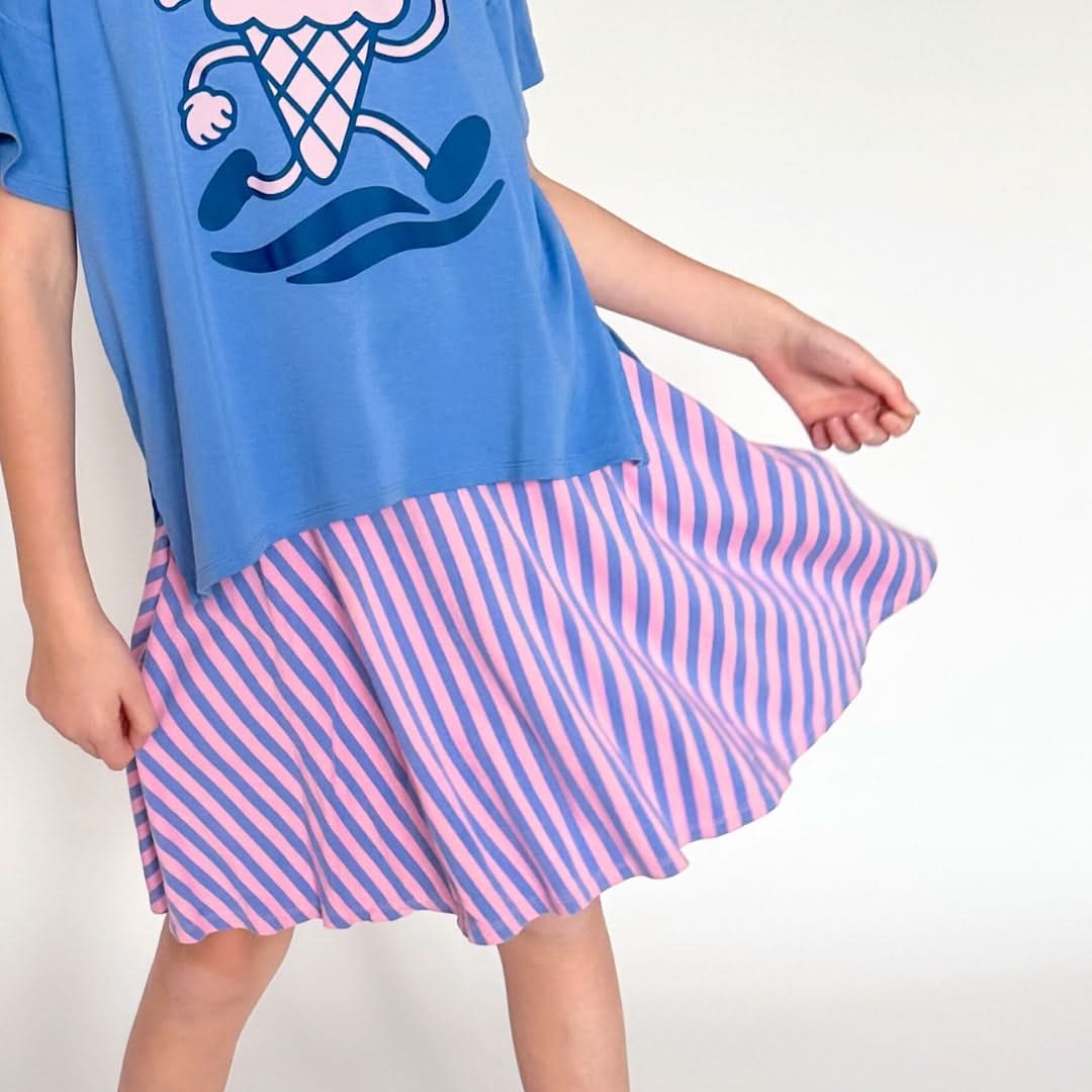Youth Bamboo Skort | Parlour Stripe