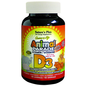 Natures Plus - Animal Parade Vit D3, Blk Chy (90ch)