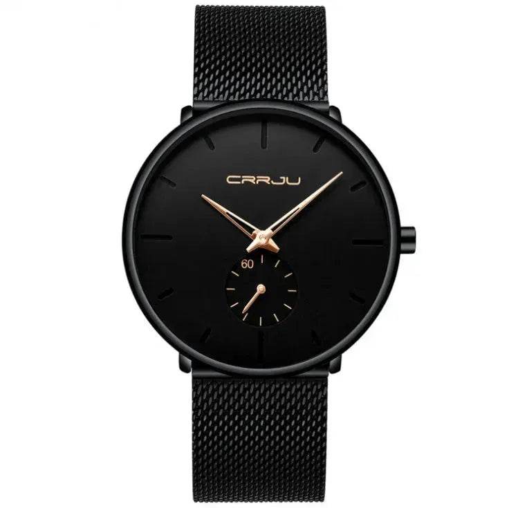 Simple ultra-thin watch round mesh belt watch