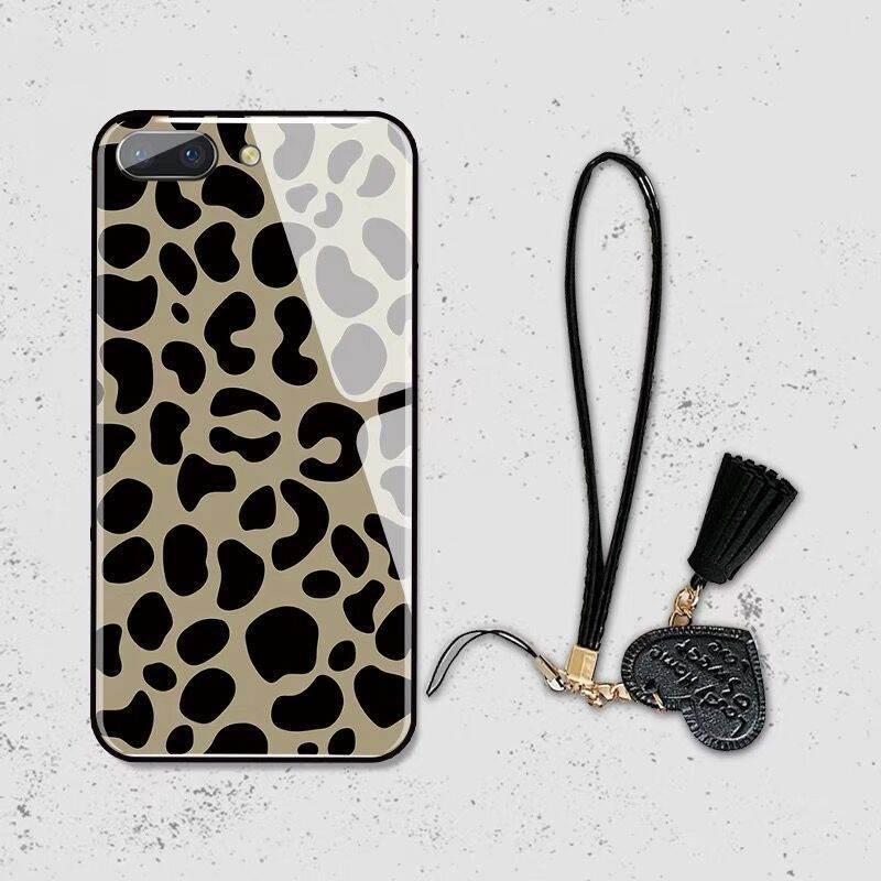 Luxury Leopard Tempered Glass Mirror iphone Case