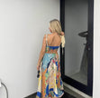 Elegant Ladies Spaghetti strap Vacation Resort Boho Floral Summer Maxi dress