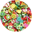 fruit fimo slices mix