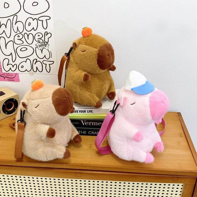 Cute Capybara Doll Bag Girl Student Backpack