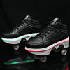 Four Wheel Rampage LED Roller Skate Shoes – 7-Color Atmosphere Breathing Light