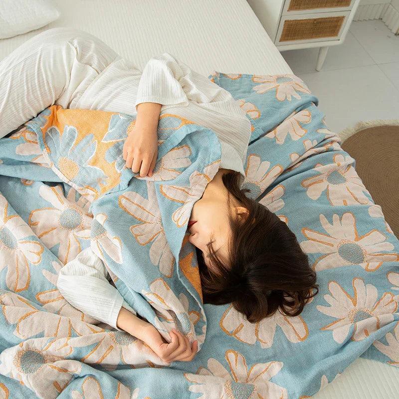Cotton Four-layer Gauze Towel Blanket Air Conditioning Blanket Thin Duvet