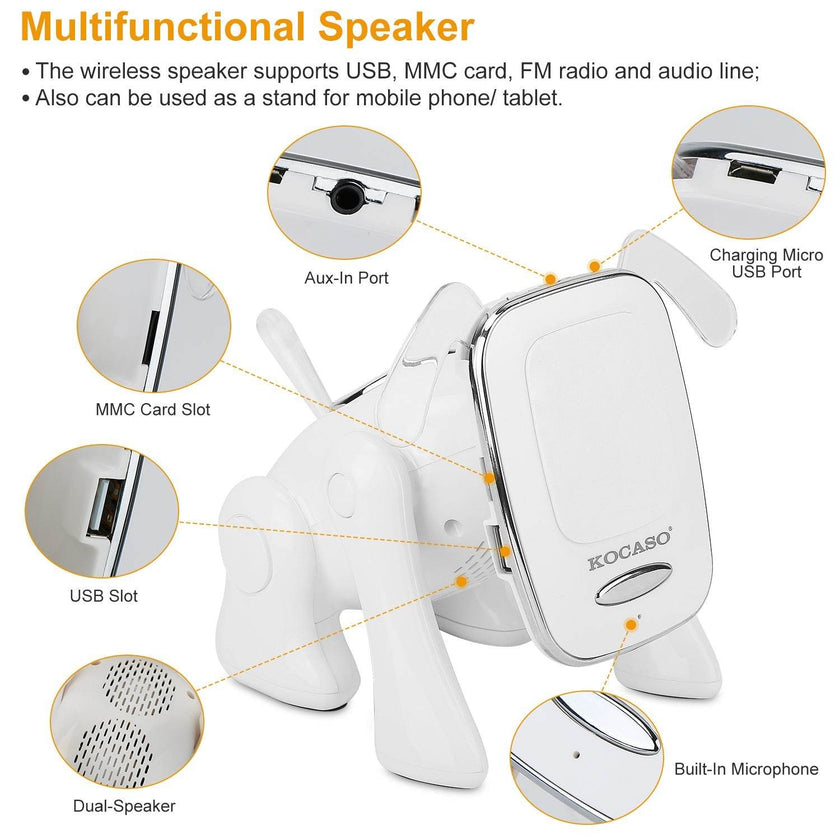 Puppy Dog Wireless Speaker Portable Mini Stereo Music Player
