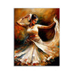 Art mural - Danse orange - Beaux-arts - Vernis doré - Impression sur toile