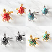 Men's Enamel Turtle Cufflinks – Copper Electroplated Animal Cufflinks | Canada & USA