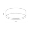 BILBAO Gold Fabric Flush Mount Ceiling Light for Bedroom, Hallway & Living Room