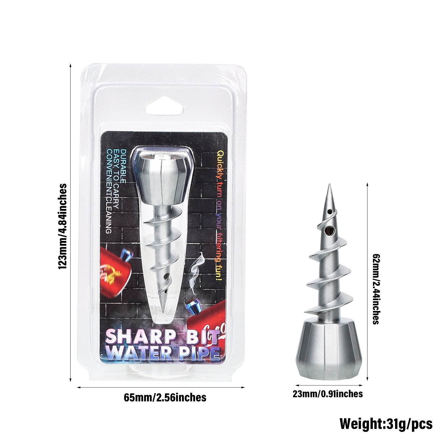 23mm Metal Screw Shape Hookah Metal Gun Head Accessories