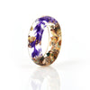 Dried flower resin ring
