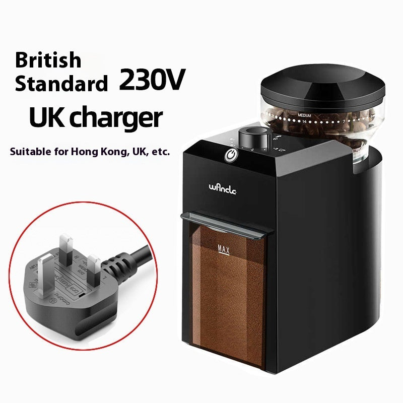Electric Coffee Bean Grinder, Black, C2 Model, UK/US/EU Plug Options