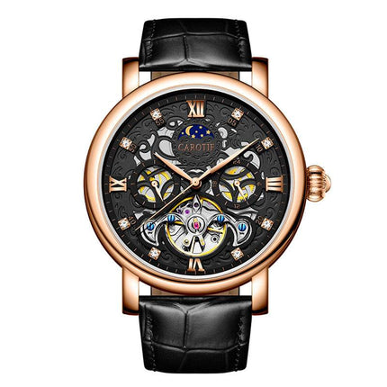 Men's Business Casual Waterproof Luminous Leather Watch