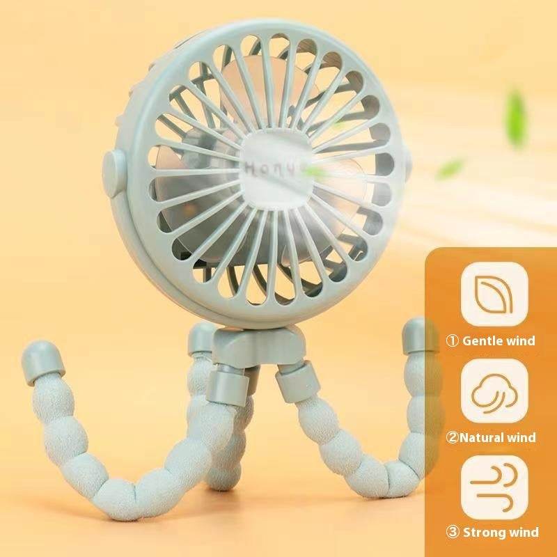 USB Powered summer heat Handheld fan with stand and Night light