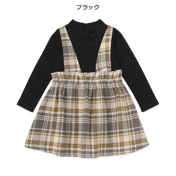 西松屋 ELFINDOLL ビエラレイヤード風長袖ワンピース 正規品