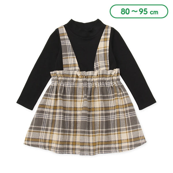 西松屋 ELFINDOLL ビエラレイヤード風長袖ワンピース 正規品