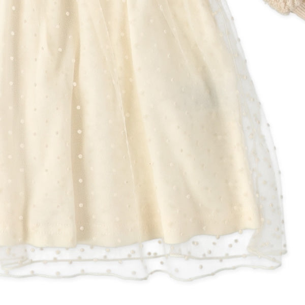 西松屋 ドットチュールボア長袖ワンピース 正規品