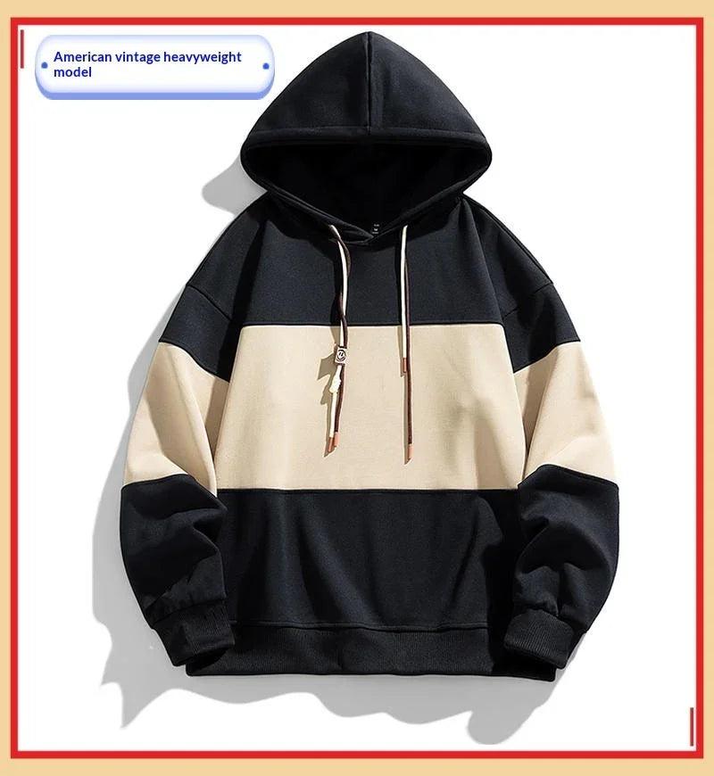 Hoodies for Men – American Retro Thin Loose Hooded Sweatshirt