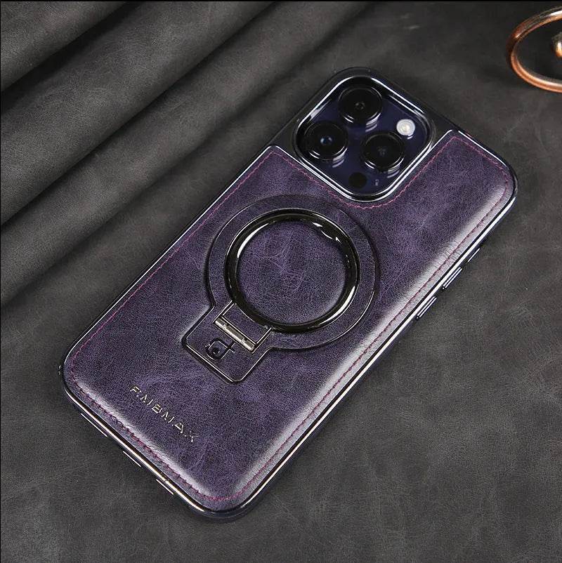 Luxury Magnetic Bracket Phone Case Business Drop-resistant Leather Case