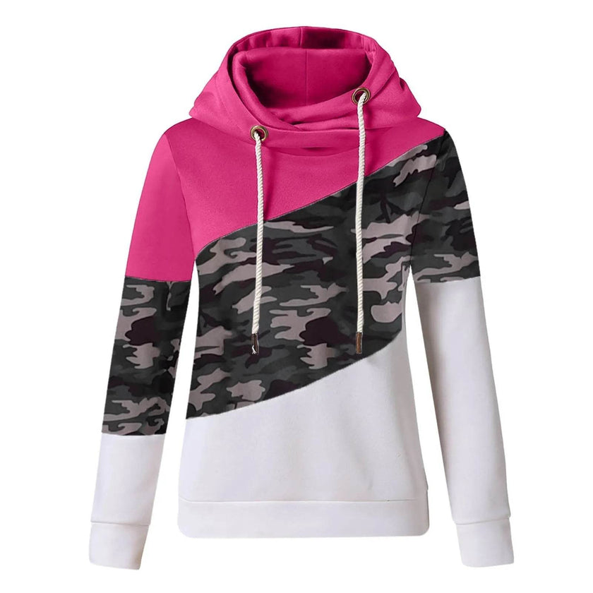 Casual Fashion Women Camouflage Winter hoodie Sweatshirt Pullover Top
