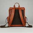 MET Two Adjustable Strap Leather Backpack. Premium Rucksack with Tech Sleeve
