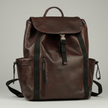 MET Two Adjustable Strap Leather Backpack. Premium Rucksack with Tech Sleeve