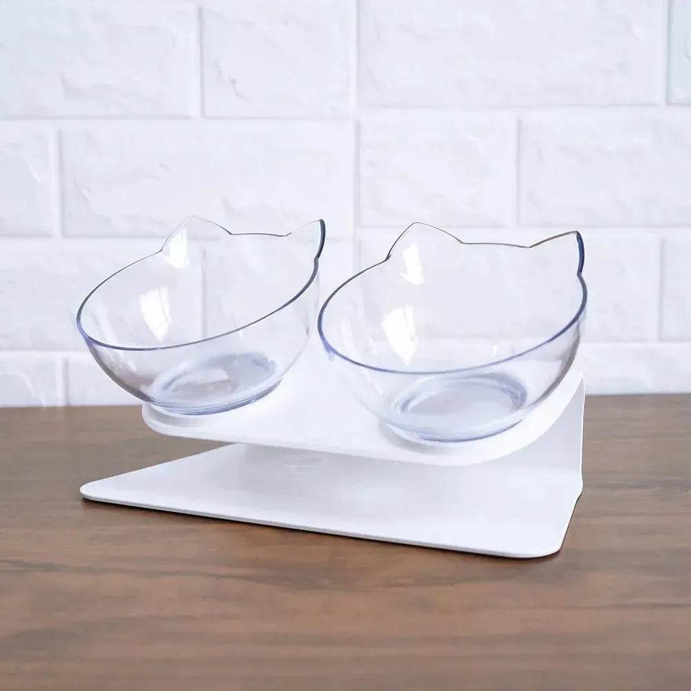 Elevated Double Food Bowl  for Pets Cat Dog Food and water Bowl