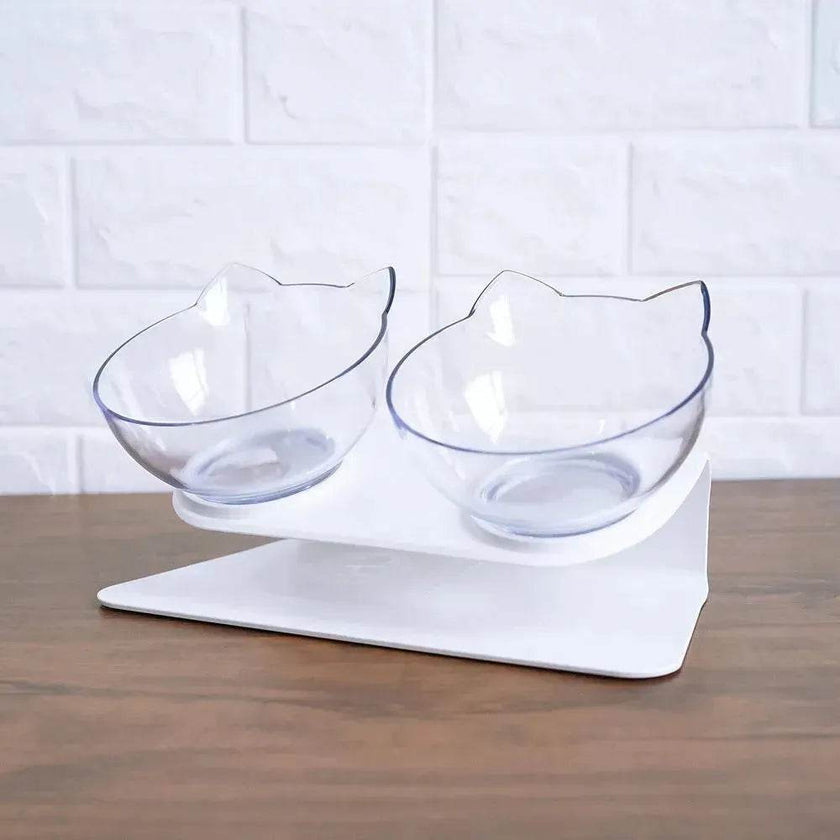 Elevated Double Food Bowl  for Pets Cat Dog Food and water Bowl