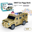 Cartoon Piggy Bank with Smart Face Unlock – Hummer Police Car Coin Bank | Canada & USA