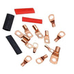 120Pcs Copper Wire Terminal Connectors, AWG 2 4 6 8 10 Copper Wire Lugs With Heat Shrink Set, 60Pcs Copper Wire Lugs And 60pcs Heat Shrink Tubing