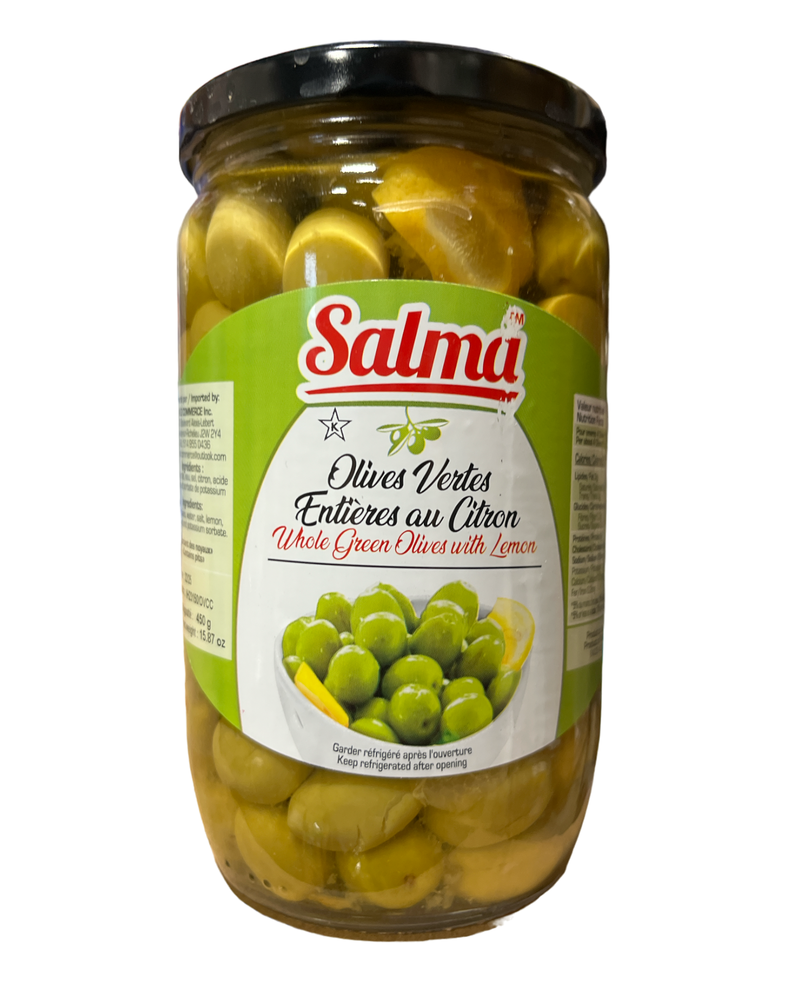 Salma   Cracked Olives with lemon 480g