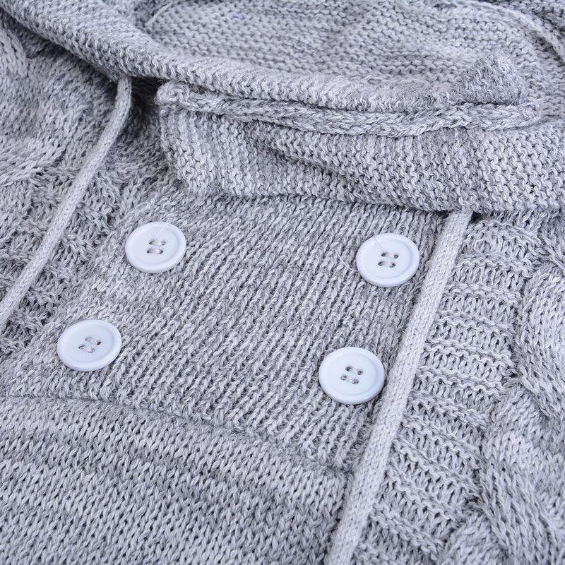 Turtleneck hooded sweater
