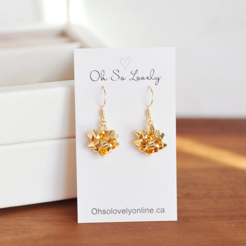 Party Bow Drop Earrings