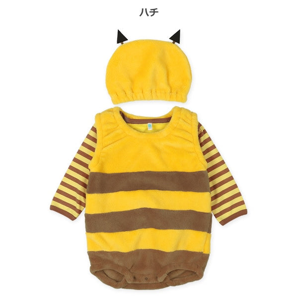 西松屋 ELFINDOLL 帽子付きパンダ・ハチTシャツ＆ロンパースなりきり着ぐるみセット 正規品