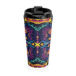 Kaleidoscope Neon Mandala Stainless Steel Travel Mug