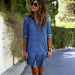 Mila - Casual Mini Denim jeans Dress