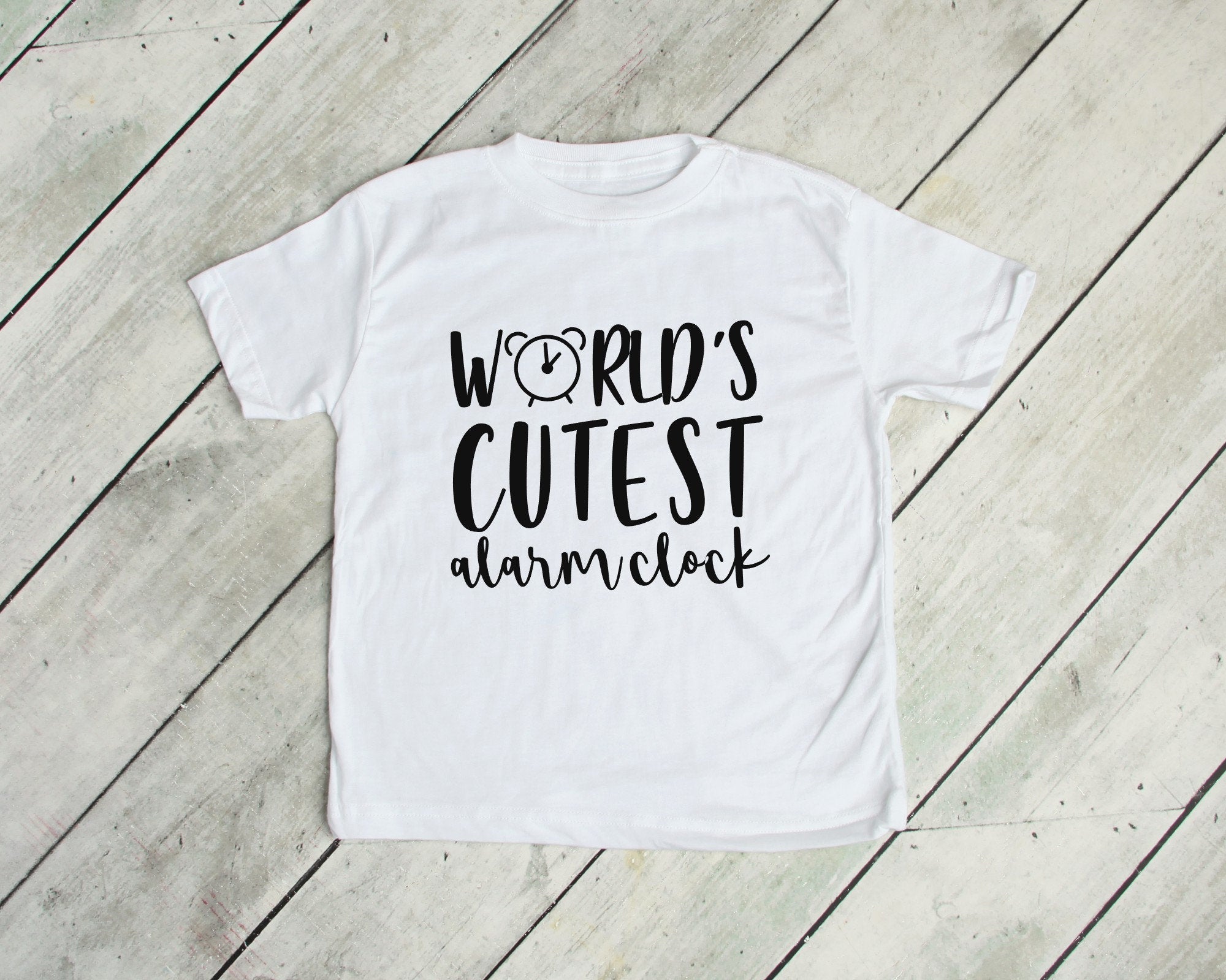 World's Cutest Alarm Clock Infant Bodysuit or Toddler Tee