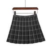 Mini Plaid Pleated High Waist Skirt A- Line Skirt