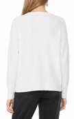 Sam & Jess                                             Women’s Embellished Pearl Crewneck Sweater