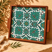 Plateau de présentation de nourriture palestinien, carré, 30x30x3 cm