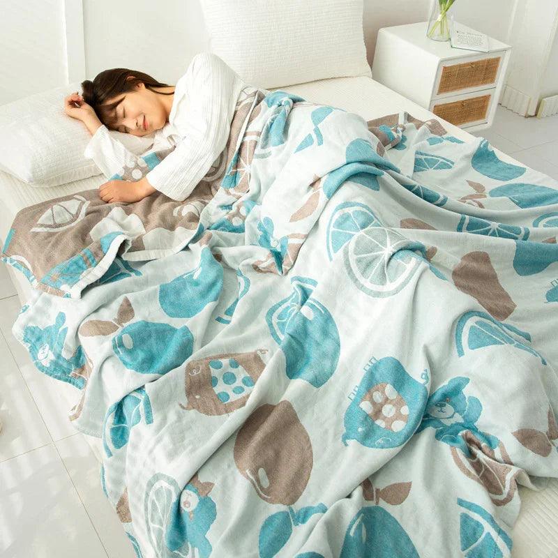 Cotton Four-layer Gauze Towel Blanket Air Conditioning Blanket Thin Duvet