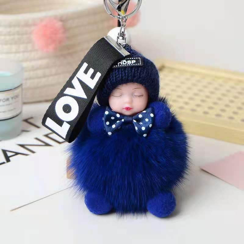 Cute Sleeping Doll Plush Doll Keychain Pendant Backpack Handbag Wallet Accessories