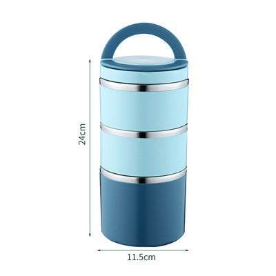 Portable Minimalist Stainless Steel Thermal Insulated Lunch Container