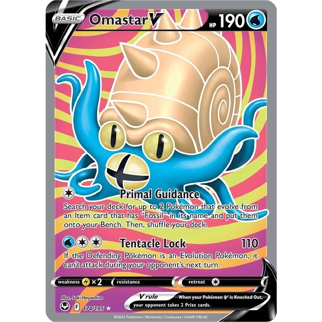 Omastar V (Full Art) (174/195) (SWSH12)
