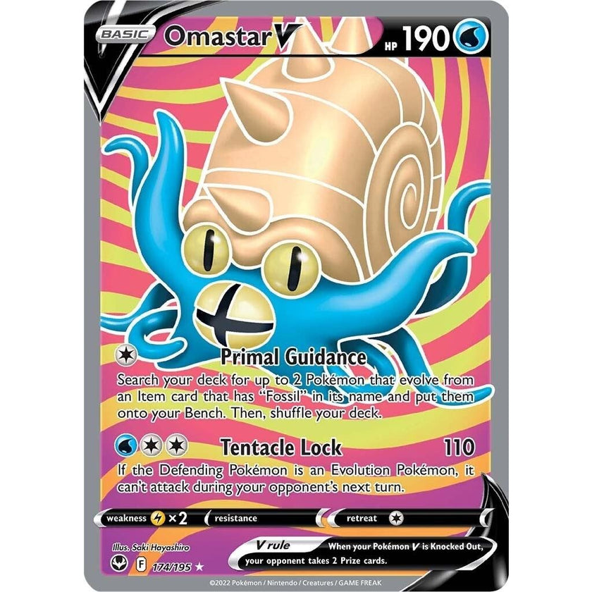 Omastar V (Full Art) (174/195) (SWSH12)