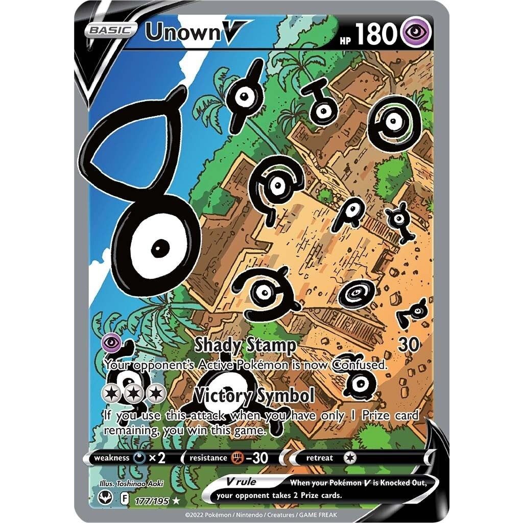 Unown V (Alternate Full Art) (177/195) (SWSH12)