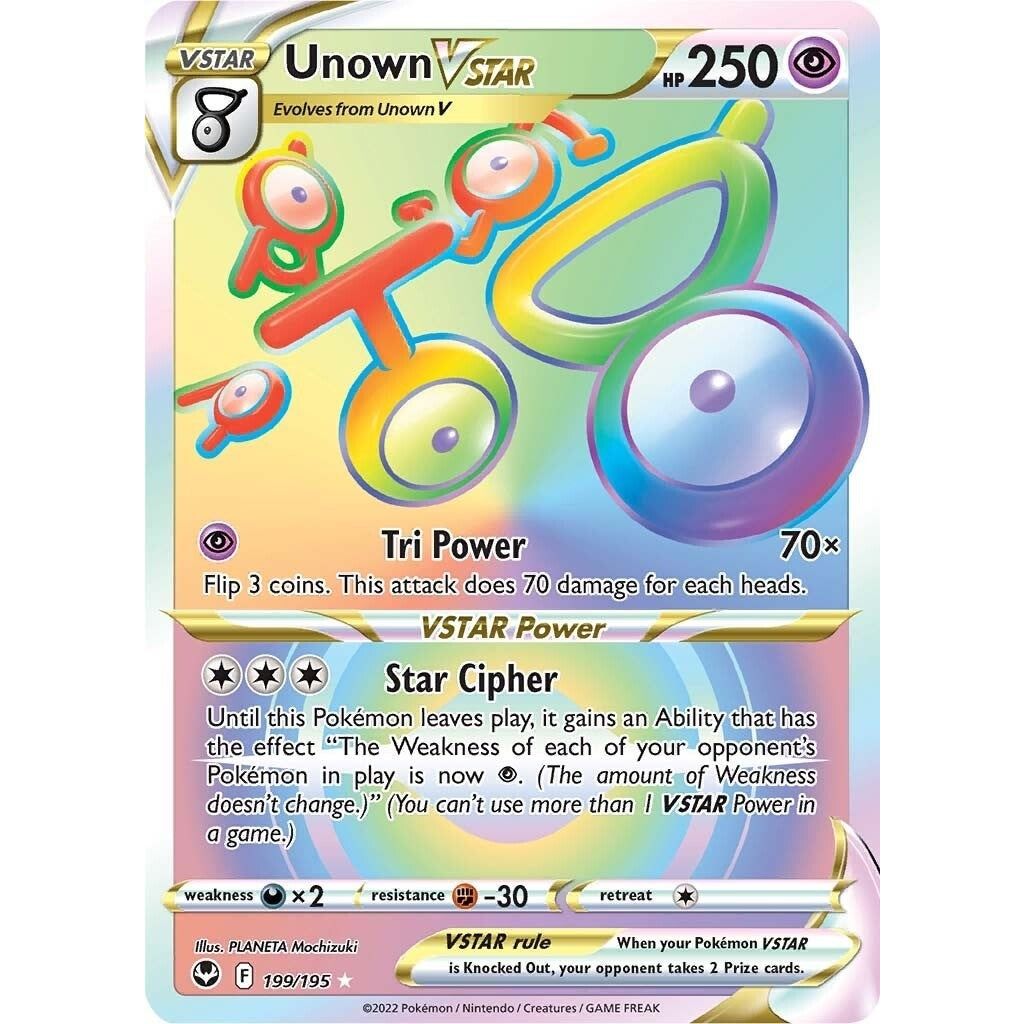 Unown VSTAR (Secret) (199/195) (SWSH12)