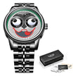 Unisex Chain Watch Mechanical Moon Phase Stainless Steel Dress Watch